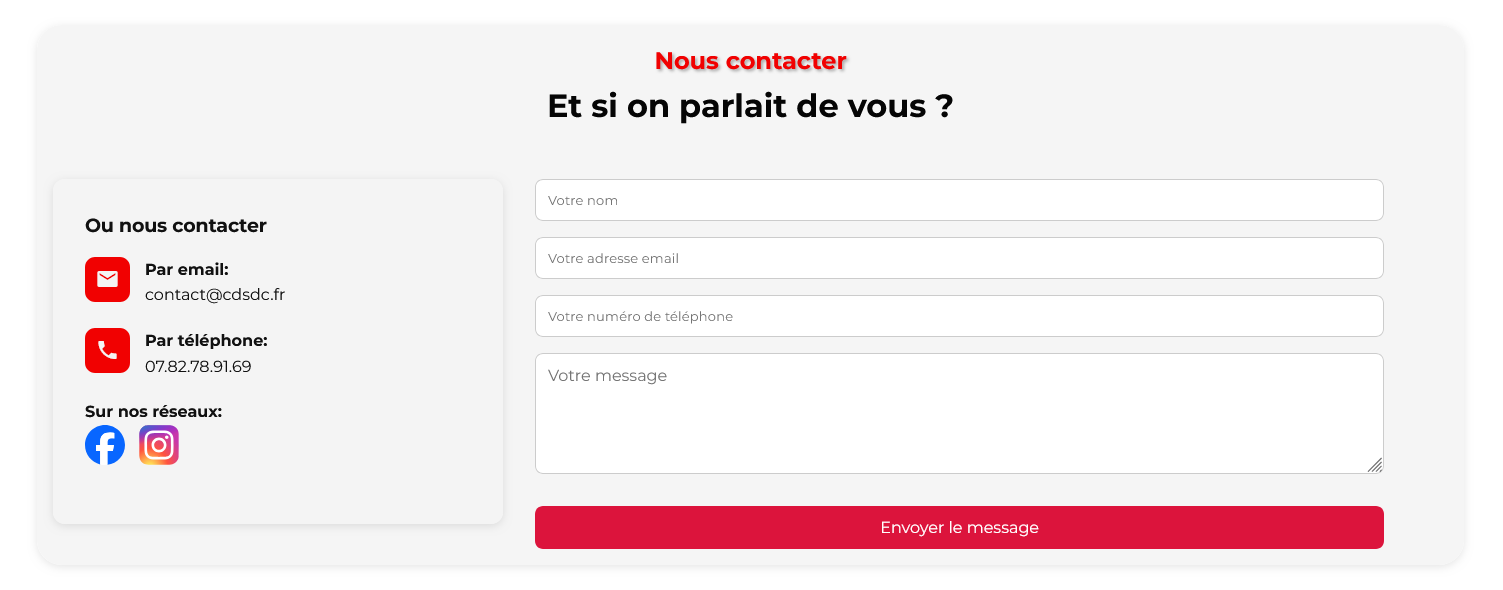 CDS Digital Content - Formulaire de contact