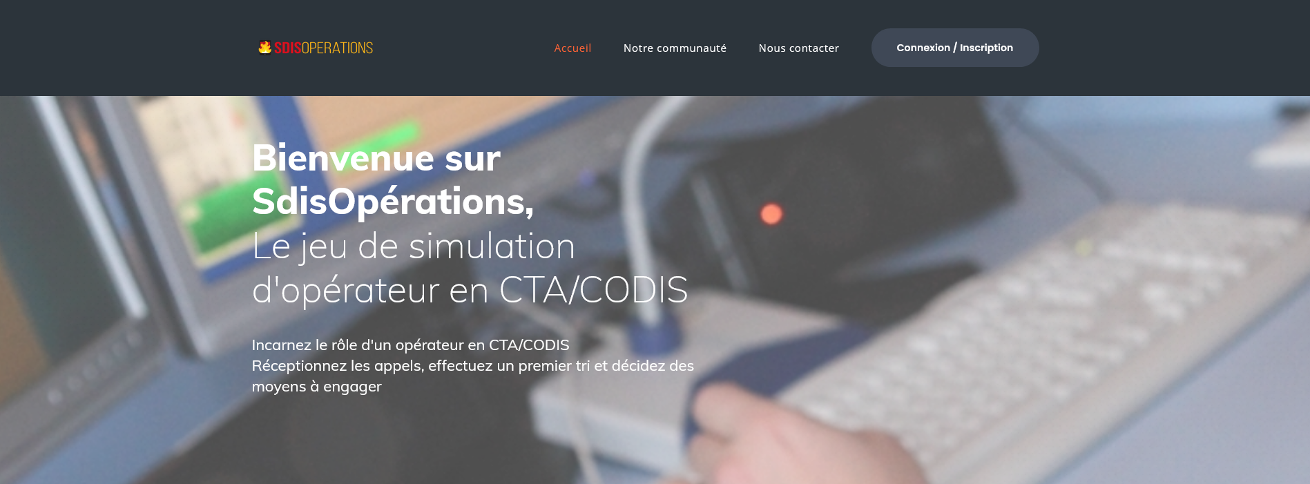 SdisOpérations - Page d'accueil